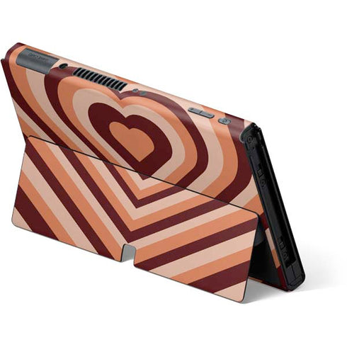 Autumn Heart Pattern Nintendo Switch OLED (2021) Skin